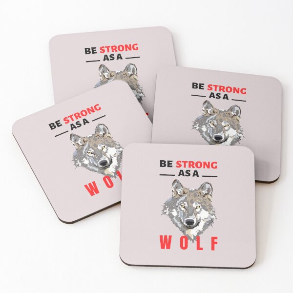 Item preview, Be strong as a Wolf - Motivational quotes about life  designed and sold by Cloofur.