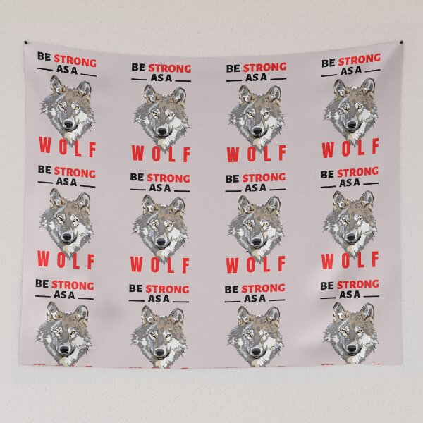 Item preview, Be strong as a Wolf - Motivational quotes about life  designed and sold by Cloofur.