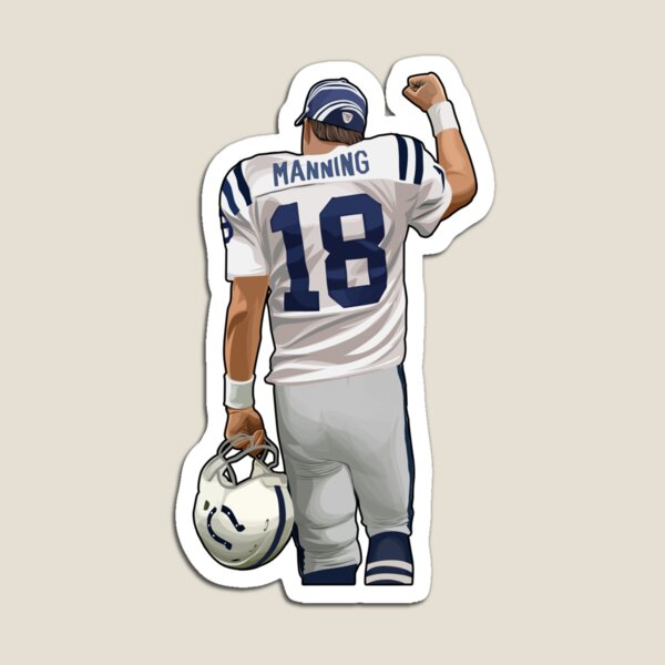 Peyton Manning #18 Ready To Pass Sticker for Sale by GoWinder