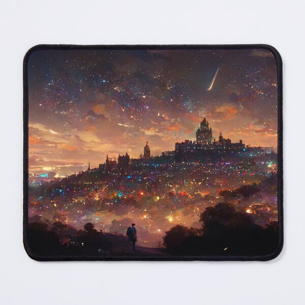 Item preview, Hillside City Alight at Night Concept Art designed and sold by RadicalWombat.
