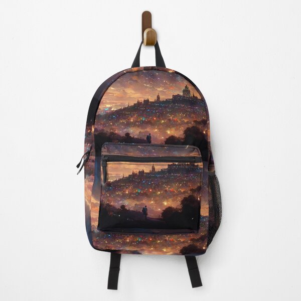 Item preview, Hillside City Alight at Night Concept Art designed and sold by RadicalWombat.