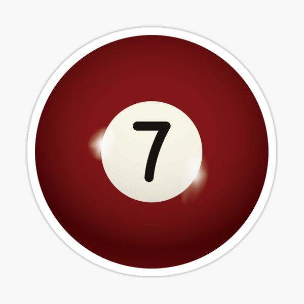 Billiards 7 Ball Pool Player Sticker