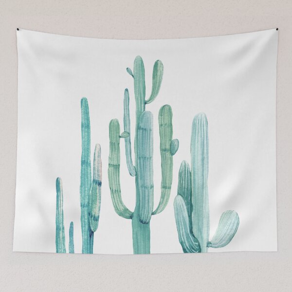 Item preview, Trendy Cactus Mint Green and White Desert Cacti Southwestern Decor designed and sold by DesertDecor.
