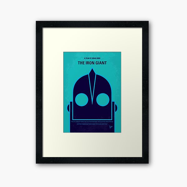 No406- The Iron Giant minimal movie poster Framed Art Print