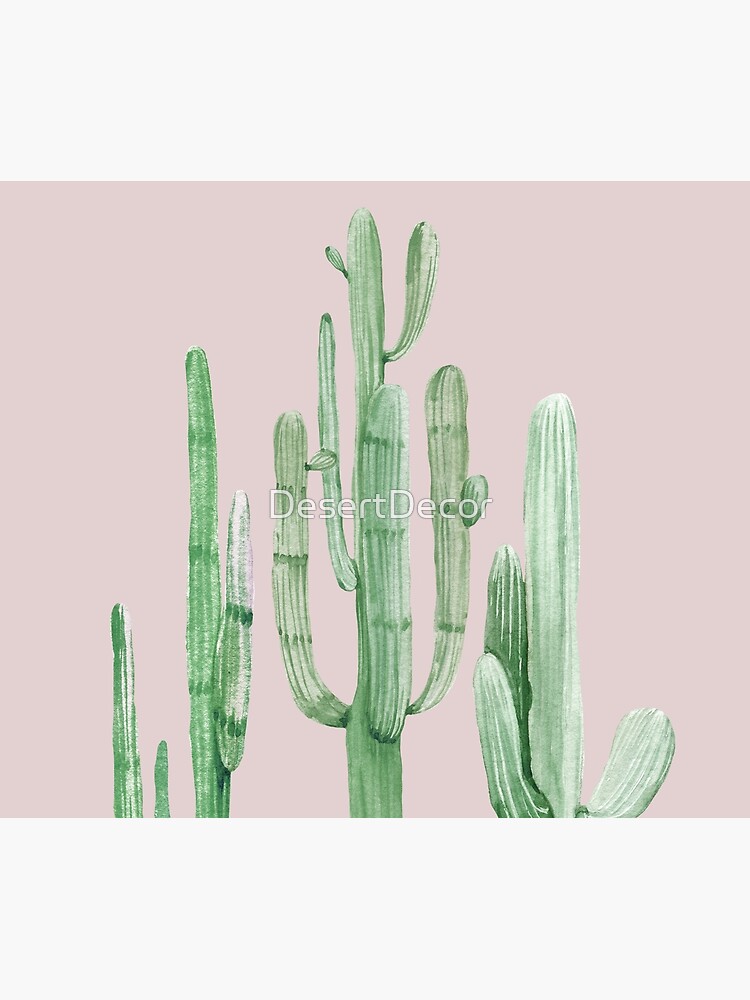 "Pretty Cactus Pink and Green Desert Cacti Wall Art" Tapestry for Sale by DesertDecor Redbubble