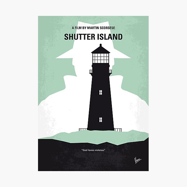 No513- Shutter Island minimal movie poster Photographic Print