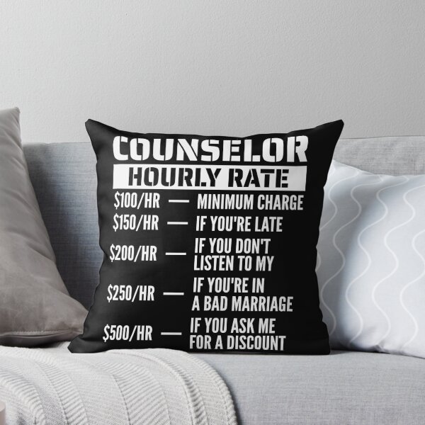 Item preview, Counselor Hourly Rate designed and sold by blacklinesart.