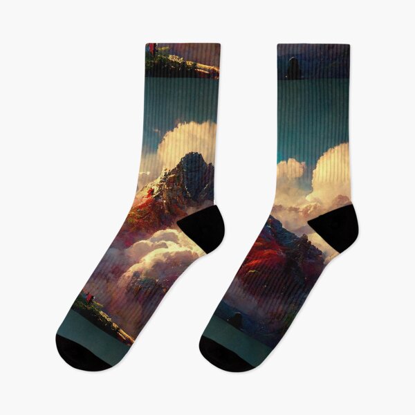 Item preview, Mountaintop Veiled in Clouds Concept Art designed and sold by RadicalWombat.