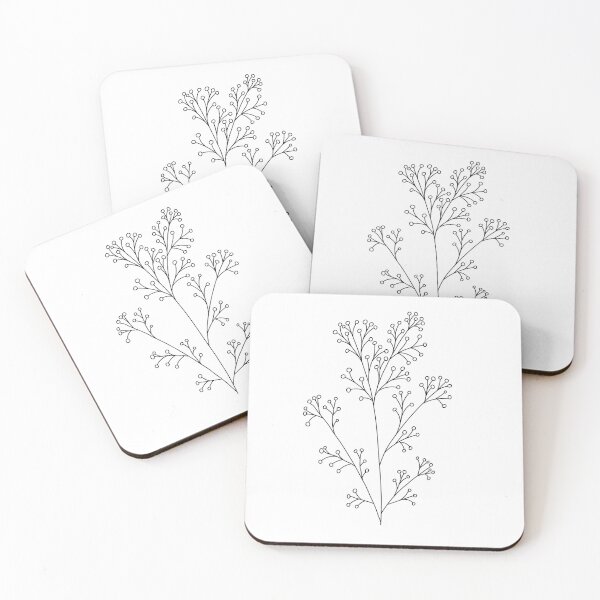 Item preview, Simple flower/floral line drawing designed and sold by DriftDigitalArt.