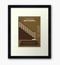 No615- Risky Business minimal movie poster Framed Print