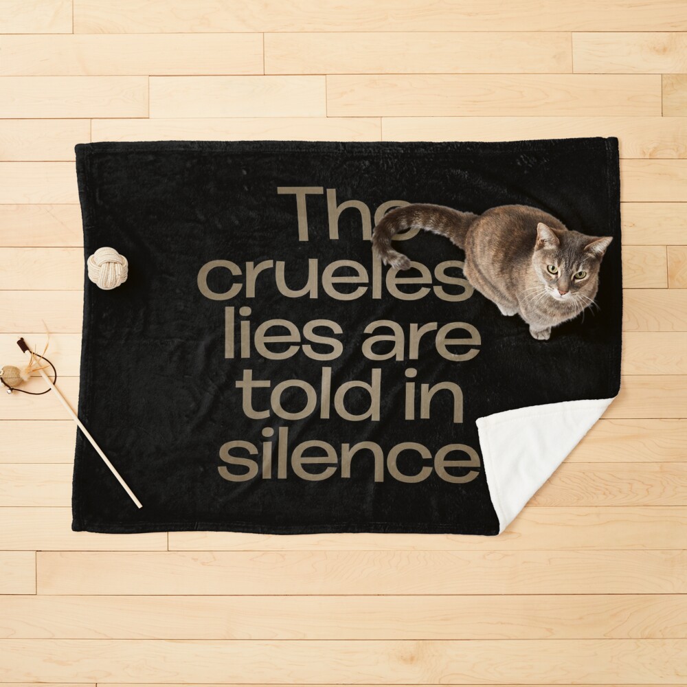 The cruelest lies are told in silence. v.1 Poster for Sale by