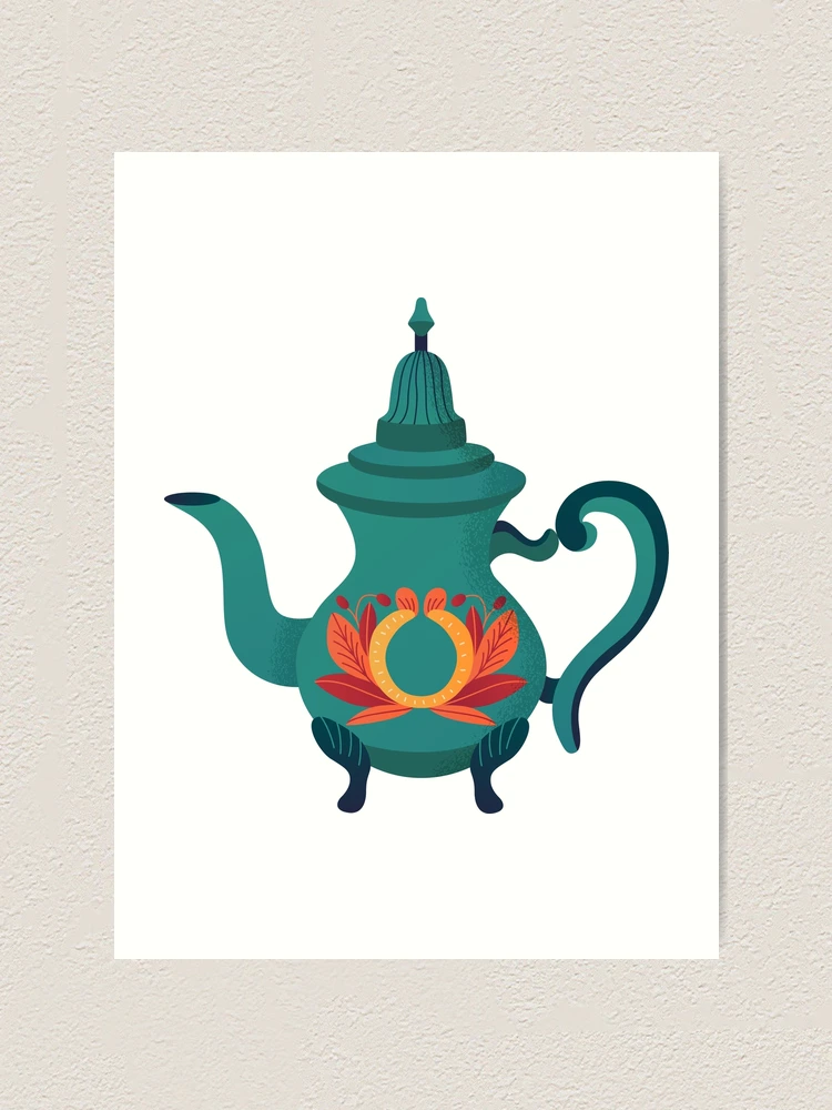 Moroccan tea pot - sticker Art Print for Sale by zahirshop