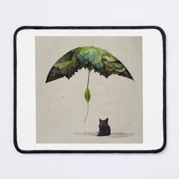 Item preview, Chill Cat with Umbrella Leaf designed and sold by Pauduwang.
