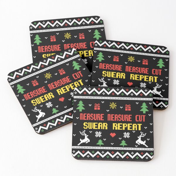 Item preview, Measure measure cut swear repeat,ugly lovely sweater colored, funny woodworking, perfect for woodworkers, carpentry woodworker, repeat woodworking, forest worker designed and sold by SGS-.