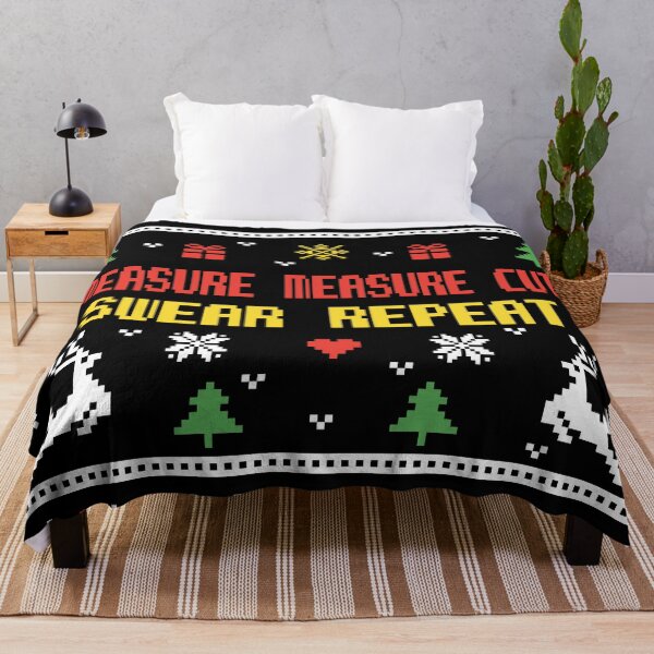Item preview, Measure measure cut swear repeat,ugly lovely sweater colored, funny woodworking, perfect for woodworkers, carpentry woodworker, repeat woodworking, forest worker designed and sold by SGS-.