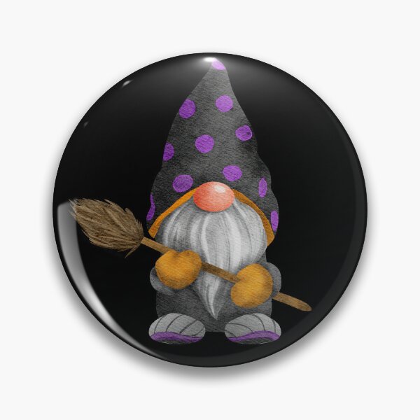 Item preview, Cute Broom Holding Gnome  designed and sold by Trinket-Trickster.