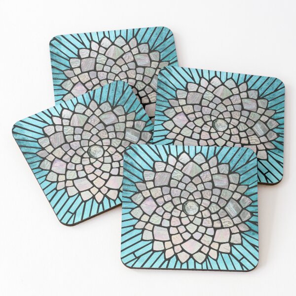 Item preview, Clear and Blue Mandala Mosaic designed and sold by MosaicMontage.