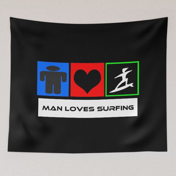Item preview, Man Loves Surfing designed and sold by porfysoundtrack.