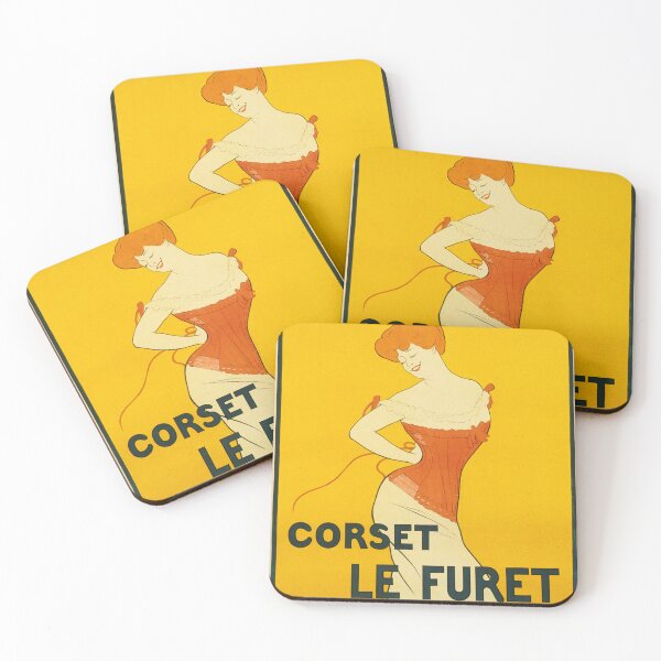 Item preview, CORSET LE FURET Vintage French Advertisement Poster 1901 by Leonetto Cappiello designed and sold by retroposters.