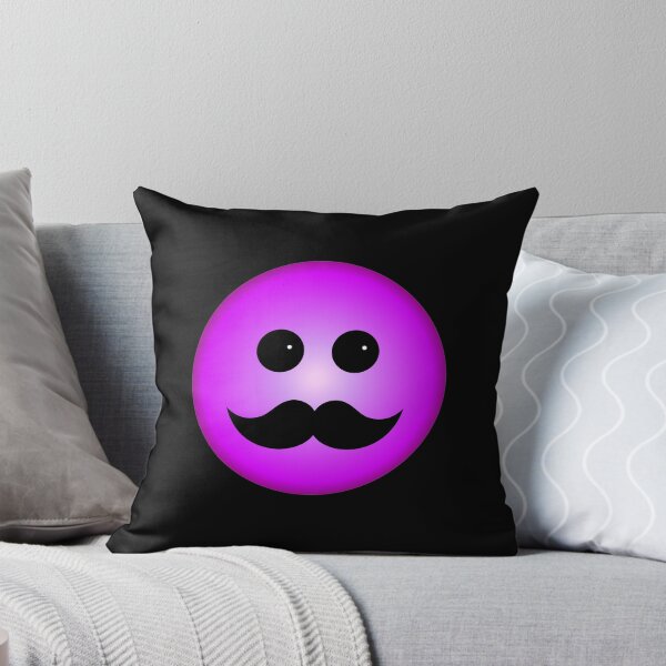 Aperçu de l'œuvre Purple Smiley Emoticon With Black Mustache créée et vendue par TigerLynx.