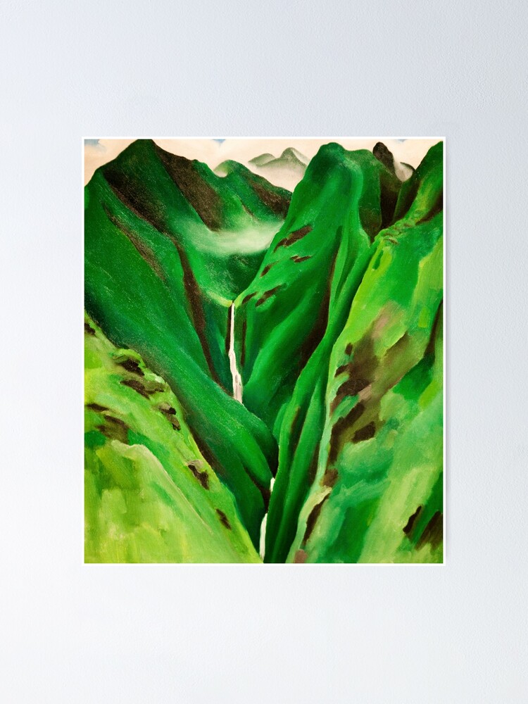 O'Keeffe Waterfall No. 3 Iao Valley" Poster for Sale by