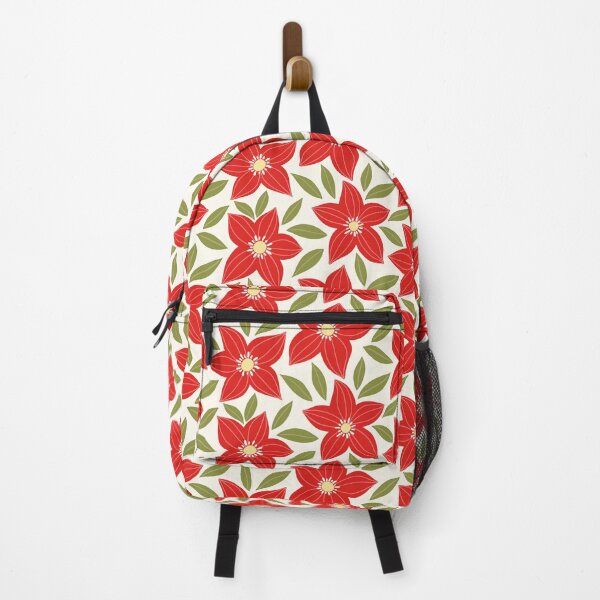 Item preview, Red Star Shaped Floral Pattern designed and sold by Calislahn.
