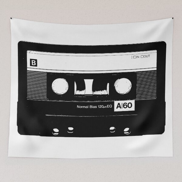 Item preview, Cassette Tape - B-Side - White and Black - In and Out designed and sold by Jazz Guitar Licks.com.