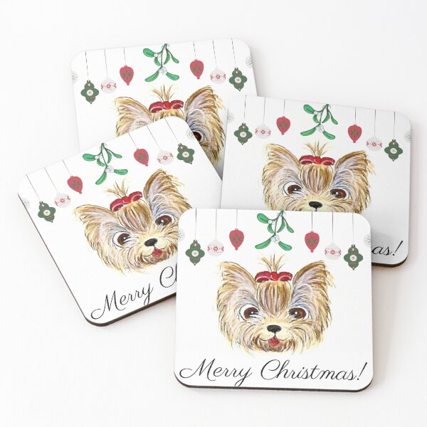 Item preview, Yorkie Christmas designed and sold by PaintedbyCarol.