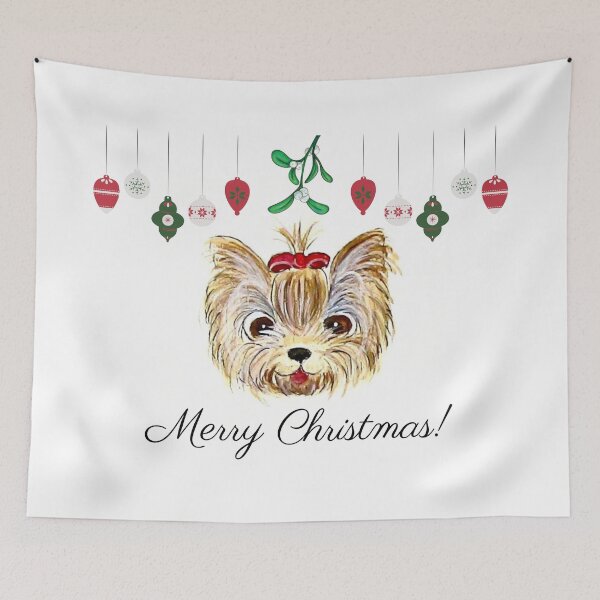 Item preview, Yorkie Christmas designed and sold by PaintedbyCarol.