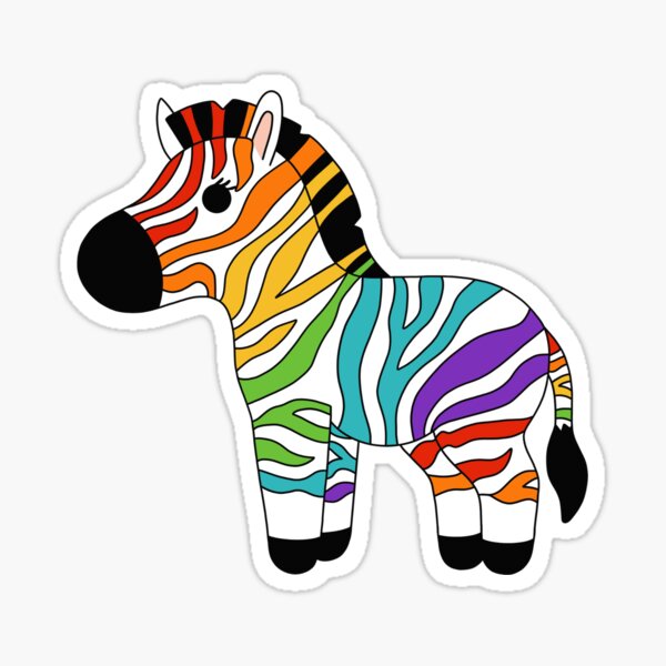 "Rainbow Zebra Chronic Illness & Rare Disease Awareness" Sticker for