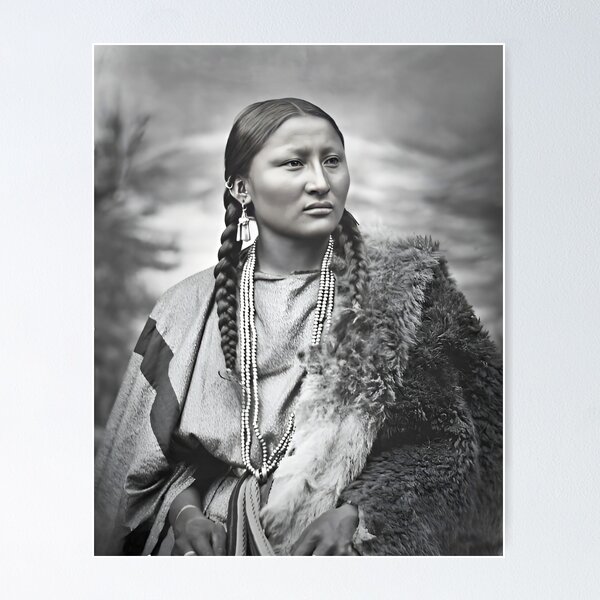Item preview, Native American woman war chief designed and sold by ai1art.