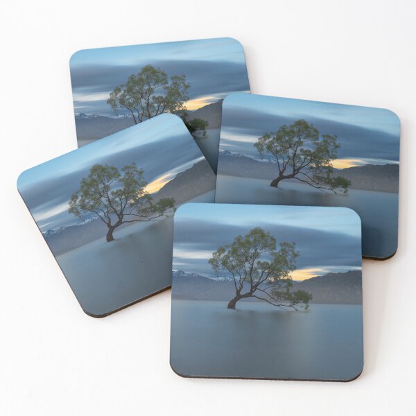 Item preview, Tree in Lake surrounded by mountains print designed and sold by Kashear.