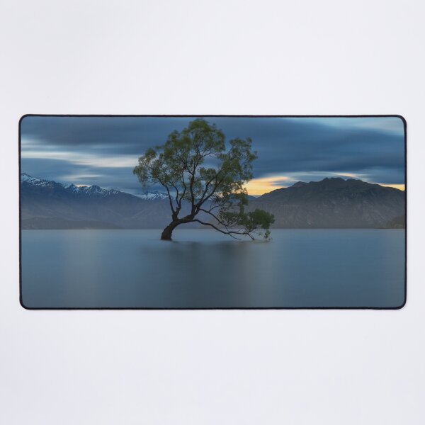 Item preview, Tree in Lake surrounded by mountains print designed and sold by Kashear.