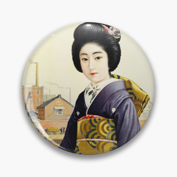 Item preview, WOMAN IN DARK KIMONO WITH ROSES Dai Nippon Seito Koshi Moji Factory 1922 Vintage Japanese Poster Advertising designed and sold by retroposters.