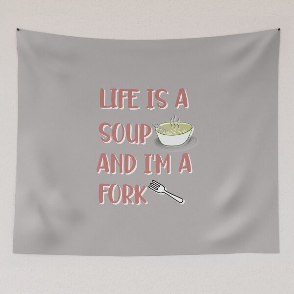Aperçu de l'œuvre La vie est une soupe et je suis une fourchette créée et vendue par sednalafandy79.