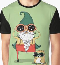 Wizard and Cat Graphic T-Shirt
