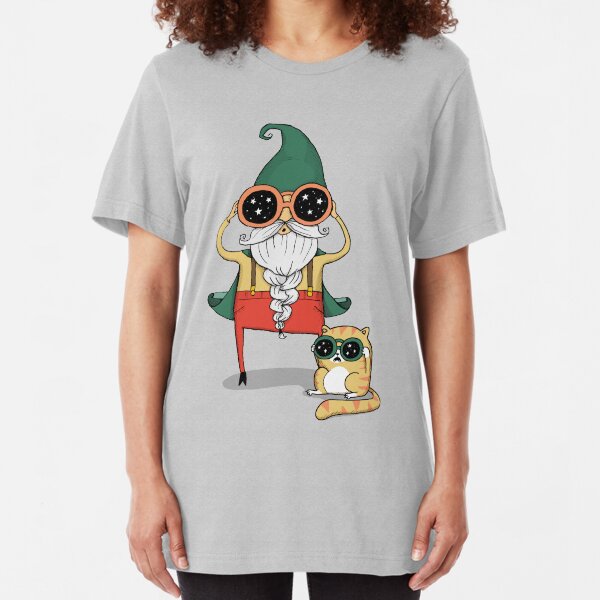 Wizard and Cat Slim Fit T-Shirt