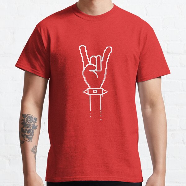 Rock On Pixels Style 3 Classic T-Shirt