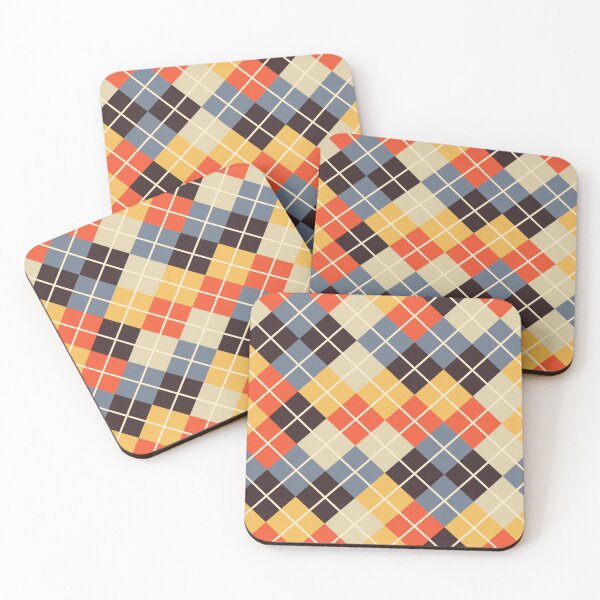 Item preview, Argyle Pattern Yellow Orange and Blue designed and sold by Blue-Banana.