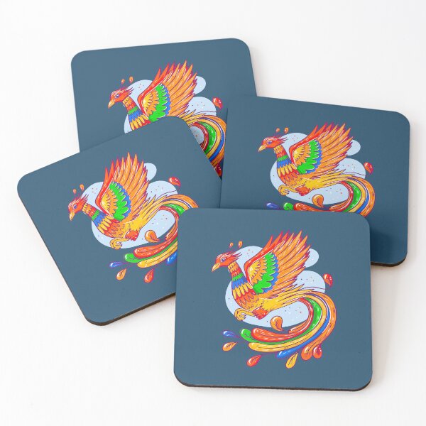 Item preview, Abstract colorful phoenix designed and sold by Tobasiano.