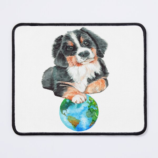 Item preview, Watercolor Bernese Mountain Dog Love Earth designed and sold by virillanissa.