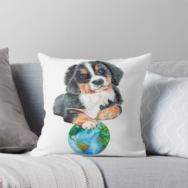 Item preview, Watercolor Bernese Mountain Dog Love Earth designed and sold by virillanissa.