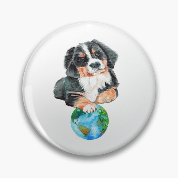 Item preview, Watercolor Bernese Mountain Dog Love Earth designed and sold by virillanissa.
