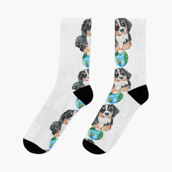 Item preview, Watercolor Bernese Mountain Dog Love Earth designed and sold by virillanissa.