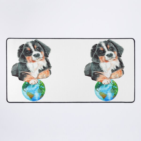 Item preview, Watercolor Bernese Mountain Dog Love Earth designed and sold by virillanissa.