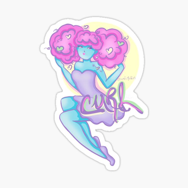 Curl girl Sticker