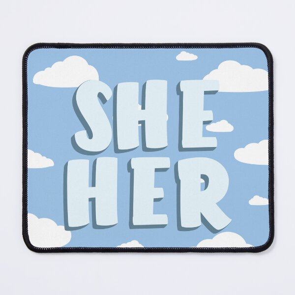 Item preview, Blue Clouds She/Her Pronouns  designed and sold by MoonMint.