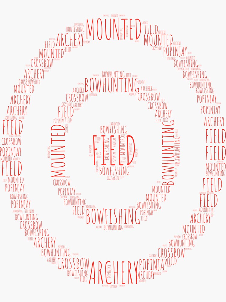 "Archery Word Art" Sticker for Sale by iforstyle Redbubble