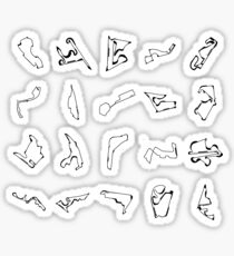 Minimalist Formula 1 Track Design in Pixels Sticker