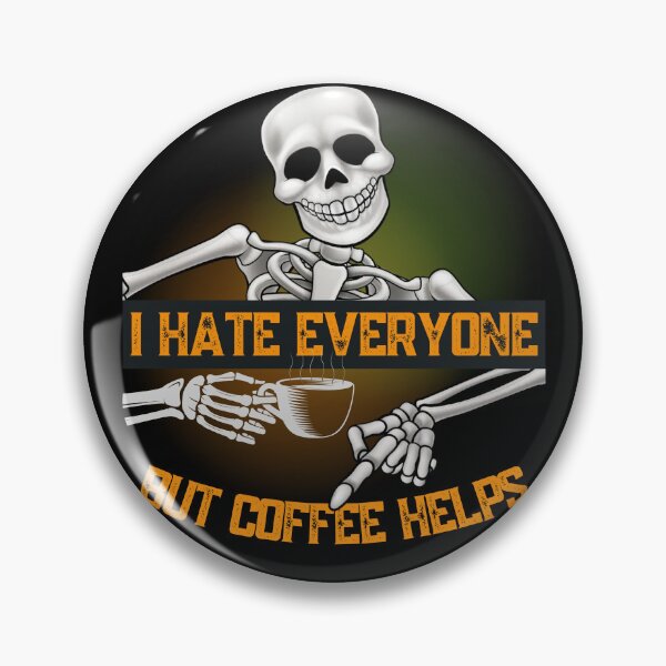 Item preview, Coffee helps, funny skeleton coffe design designed and sold by reka88.